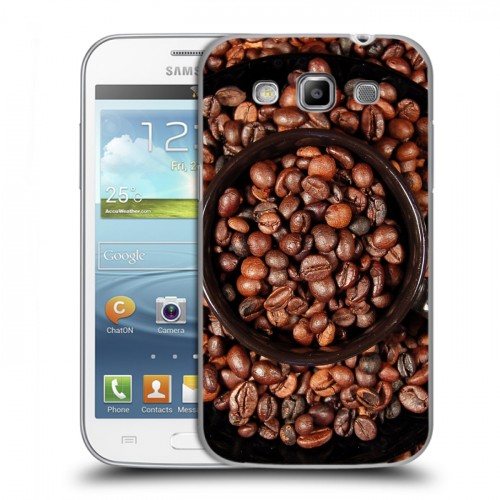 Дизайнерский пластиковый чехол для Samsung Galaxy Win кофе текстуры