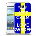 Дизайнерский пластиковый чехол для Samsung Galaxy Win Флаг Швеции
