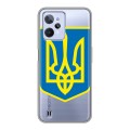Полупрозрачный дизайнерский пластиковый чехол для Realme C31 Флаг Украины