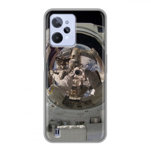 Дизайнерский силиконовый чехол для Realme C31 Космонавт