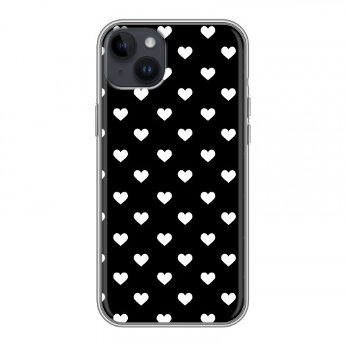 Дизайнерский пластиковый чехол для Iphone 14 Plus Черно-белые фантазии