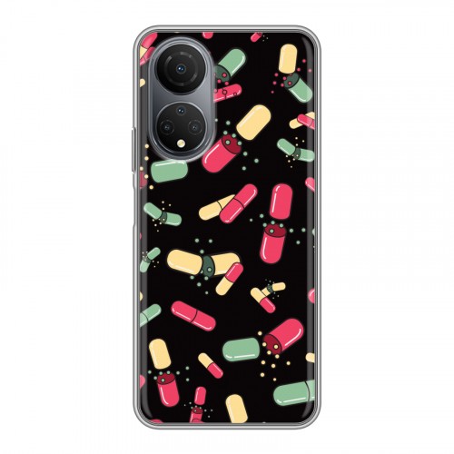 Дизайнерский силиконовый чехол для Huawei Honor X7 Разноцветные таблетки