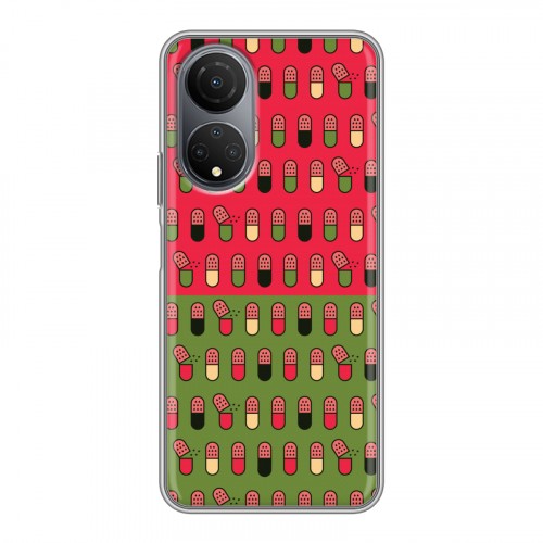 Дизайнерский пластиковый чехол для Huawei Honor X7 Разноцветные таблетки