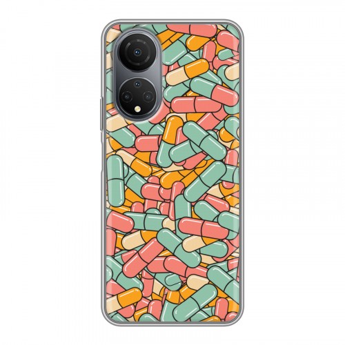 Дизайнерский силиконовый чехол для Huawei Honor X7 Разноцветные таблетки