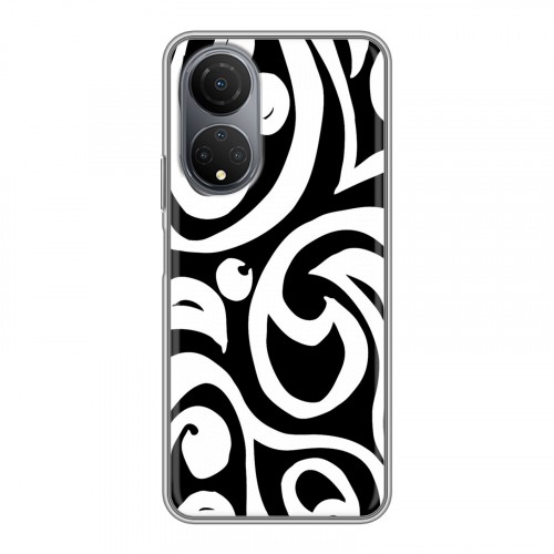 Дизайнерский силиконовый чехол для Huawei Honor X7 Черно-белые фантазии