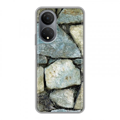 Дизайнерский силиконовый с усиленными углами чехол для Huawei Honor X7 Текстура камня