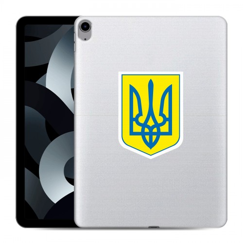 Полупрозрачный дизайнерский силиконовый с усиленными углами чехол для Ipad 10.9 (2022) Флаг Украины