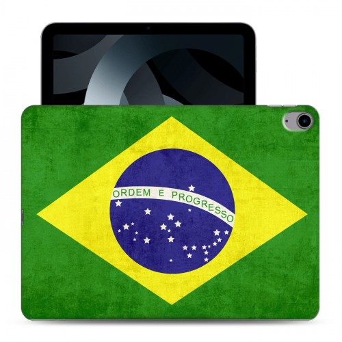 Дизайнерский силиконовый с усиленными углами чехол для Ipad 10.9 (2022) флаг Бразилии