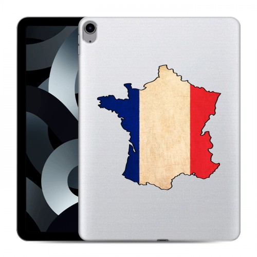 Полупрозрачный дизайнерский пластиковый чехол для Ipad 10.9 (2022) Флаг Франции