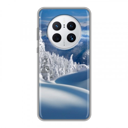 Дизайнерский силиконовый с усиленными углами чехол для Huawei Mate 50 Pro Зима