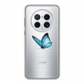 Полупрозрачный дизайнерский пластиковый чехол для Huawei Mate 50 Pro прозрачные Бабочки 
