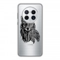 Полупрозрачный дизайнерский пластиковый чехол для Huawei Mate 50 Pro Волки