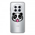 Полупрозрачный дизайнерский пластиковый чехол для Huawei Mate 50 Pro Прозрачные панды - смайлики
