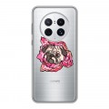 Полупрозрачный дизайнерский пластиковый чехол для Huawei Mate 50 Pro Собаки