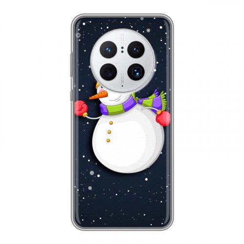 Дизайнерский силиконовый чехол для Huawei Mate 50 Pro Снеговик