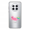 Полупрозрачный дизайнерский пластиковый чехол для Huawei Mate 50 Pro Прозрачные свинки