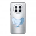 Полупрозрачный дизайнерский пластиковый чехол для Huawei Mate 50 Pro Прозрачные слоны