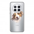 Полупрозрачный дизайнерский силиконовый чехол для Huawei Mate 50 Pro Прозрачные собаки