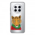 Полупрозрачный дизайнерский пластиковый чехол для Huawei Mate 50 Pro Прозрачные тигры