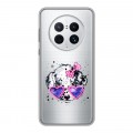 Полупрозрачный дизайнерский пластиковый чехол для Huawei Mate 50 Pro Прозрачные щенки