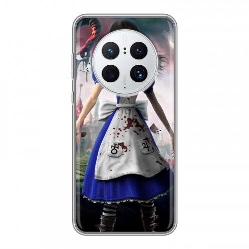 Дизайнерский силиконовый с усиленными углами чехол для Huawei Mate 50 Pro Alice Madness Returns