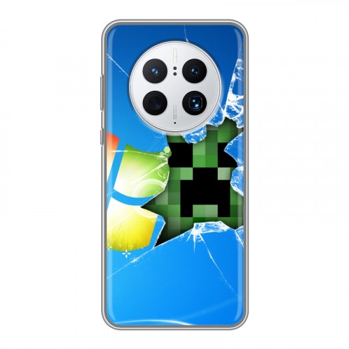 Дизайнерский силиконовый с усиленными углами чехол для Huawei Mate 50 Pro Minecraft