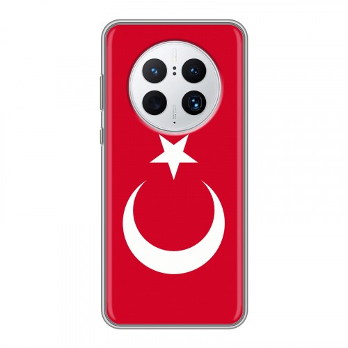 Дизайнерский силиконовый с усиленными углами чехол для Huawei Mate 50 Pro Флаг Турции