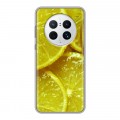 Дизайнерский силиконовый с усиленными углами чехол для Huawei Mate 50 Pro Лимон
