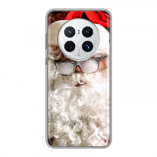 Дизайнерский силиконовый чехол для Huawei Mate 50 Pro Дед мороз и Санта