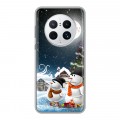 Дизайнерский силиконовый чехол для Huawei Mate 50 Pro Снеговики