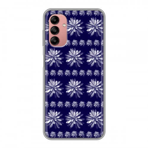Дизайнерский силиконовый с усиленными углами чехол для Samsung Galaxy A04s Монохромные цветы