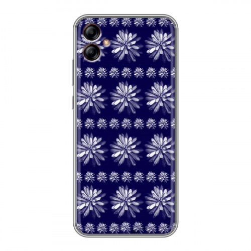 Дизайнерский силиконовый чехол для Samsung Galaxy A04e Монохромные цветы
