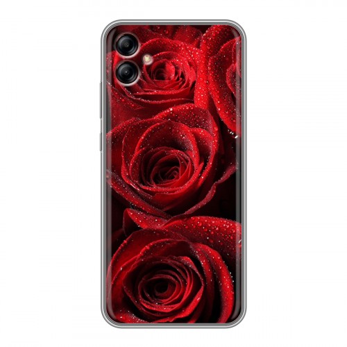 Дизайнерский силиконовый чехол для Samsung Galaxy A04e Розы