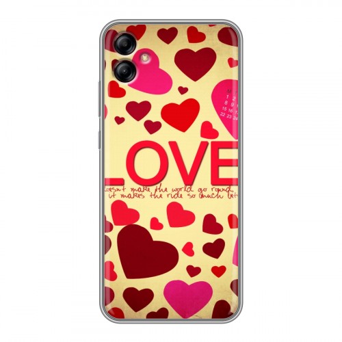 Дизайнерский силиконовый с усиленными углами чехол для Samsung Galaxy A04e День Святого Валентина