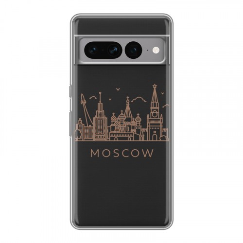 Полупрозрачный дизайнерский силиконовый чехол для Google Pixel 7 Pro Москва