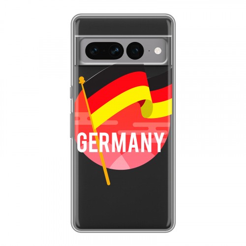 Полупрозрачный дизайнерский силиконовый чехол для Google Pixel 7 Pro Флаг Германии