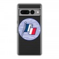 Полупрозрачный дизайнерский силиконовый с усиленными углами чехол для Google Pixel 7 Pro Флаг Франции