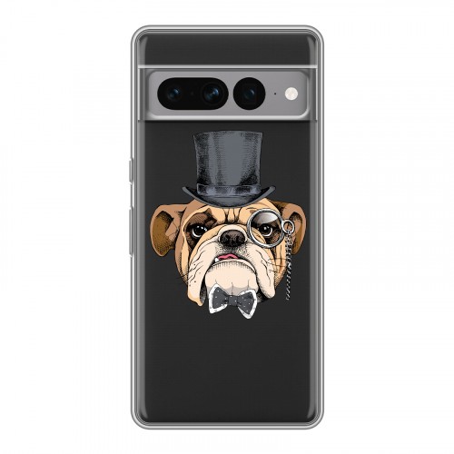 Полупрозрачный дизайнерский силиконовый чехол для Google Pixel 7 Pro Прозрачные собаки