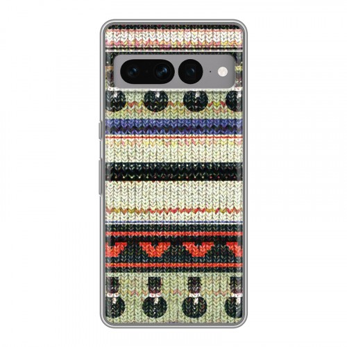 Дизайнерский силиконовый с усиленными углами чехол для Google Pixel 7 Pro Текстура свитера