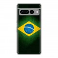 Дизайнерский силиконовый чехол для Google Pixel 7 Pro Флаг Бразилии