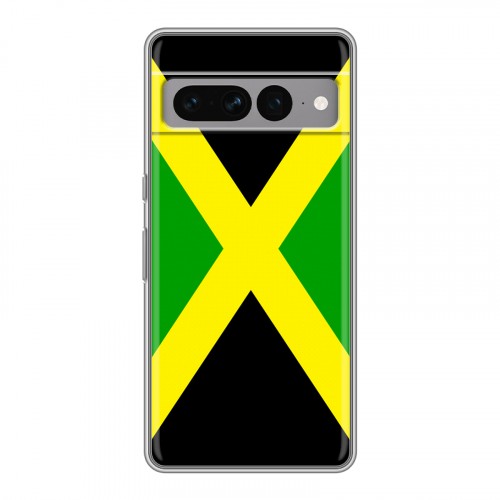 Дизайнерский силиконовый чехол для Google Pixel 7 Pro Флаг Ямайки