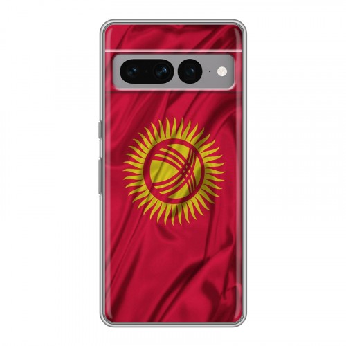 Дизайнерский силиконовый с усиленными углами чехол для Google Pixel 7 Pro Флаг Киргизии