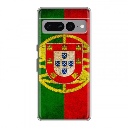 Дизайнерский силиконовый с усиленными углами чехол для Google Pixel 7 Pro Флаг Португалии