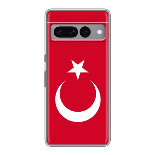 Дизайнерский силиконовый чехол для Google Pixel 7 Pro Флаг Турции