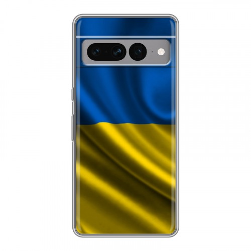 Дизайнерский силиконовый с усиленными углами чехол для Google Pixel 7 Pro Флаг Украины