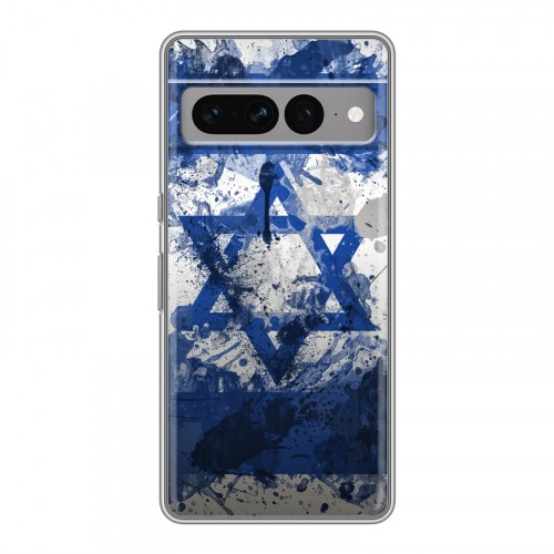 Дизайнерский силиконовый с усиленными углами чехол для Google Pixel 7 Pro Флаг Израиля
