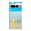 Дизайнерский силиконовый с усиленными углами чехол для Google Pixel 7 Pro Пляж