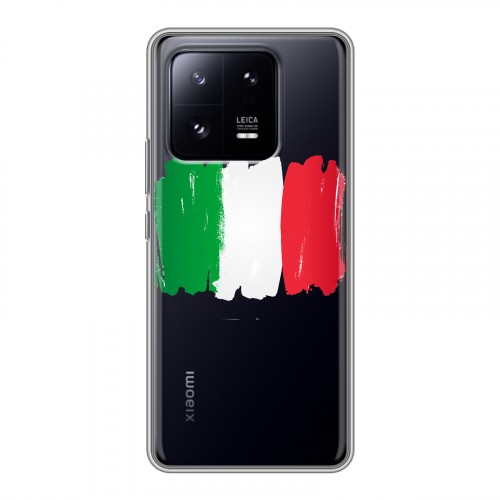 Полупрозрачный дизайнерский силиконовый чехол для Xiaomi 13 Pro Флаг Италии