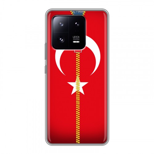 Дизайнерский силиконовый чехол для Xiaomi 13 Pro Флаг Турции