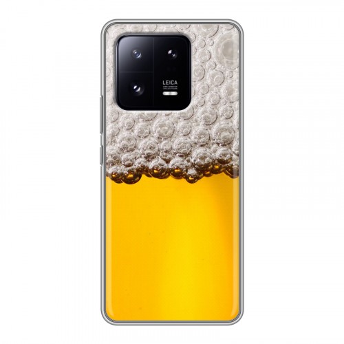 Дизайнерский силиконовый чехол для Xiaomi 13 Pro Пузырьки пива